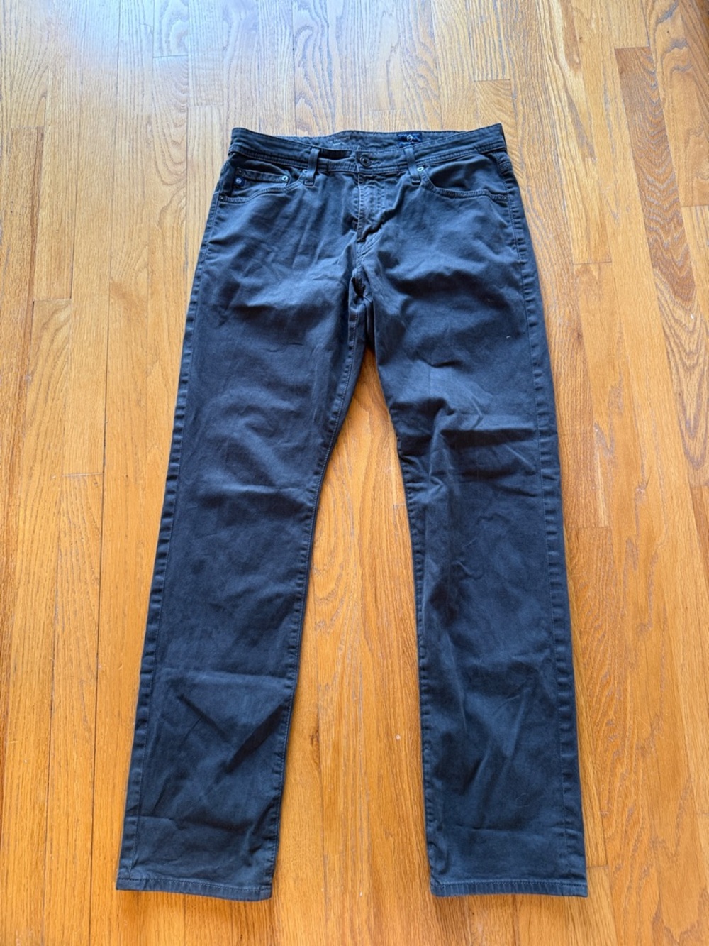 AG Adriano Goldschmied Men's Straight Black Jeans